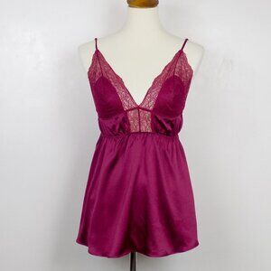 nwt victoria's secret satin and lace luxe cami flowy silky